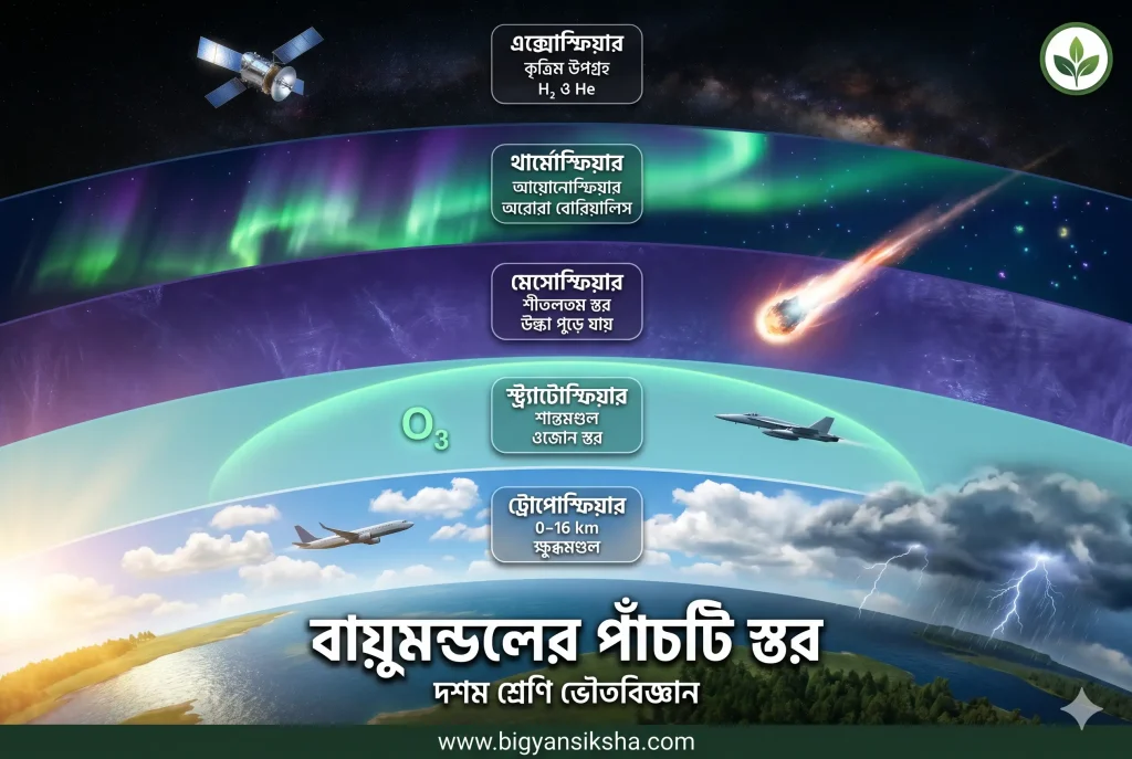 A dramatic vertical cross-section of Earth's atmosphere 