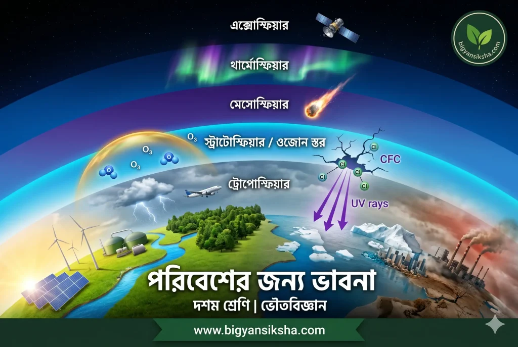 A dramatic vertical cross-section of Earth's atmosphere 