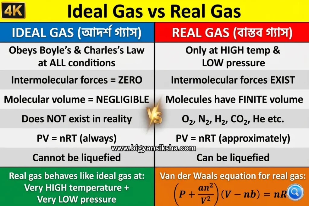 Ideal Gas vs Real Gas