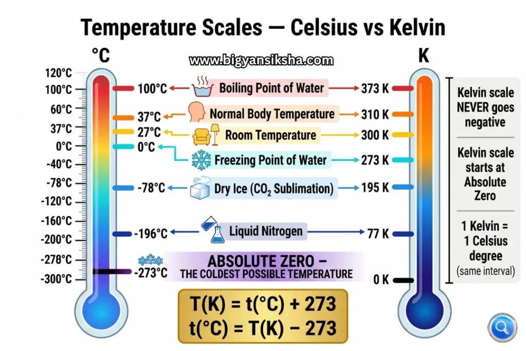Temperature Scales — Celsius vs Kelvin