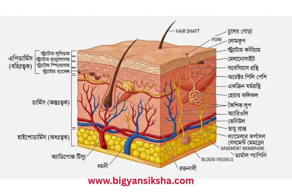 ত্বকের গঠন ও স্তর