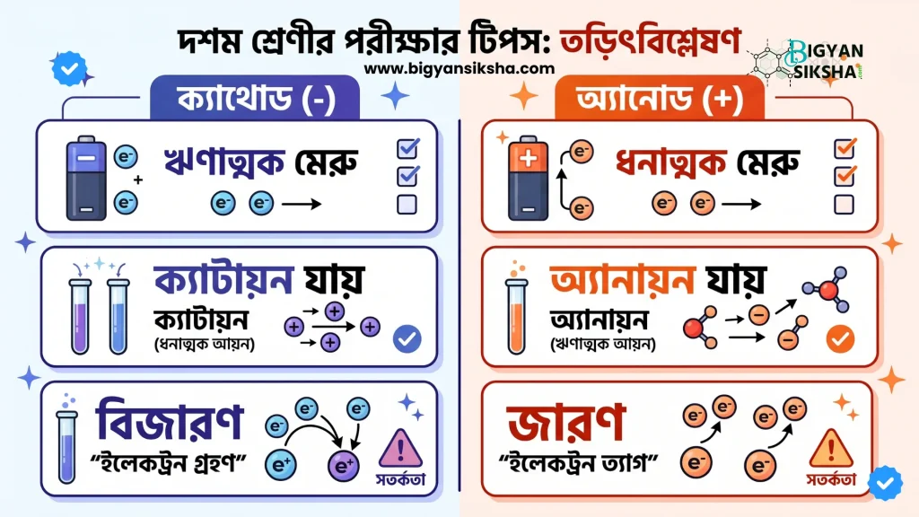 Electricity → Chemical change