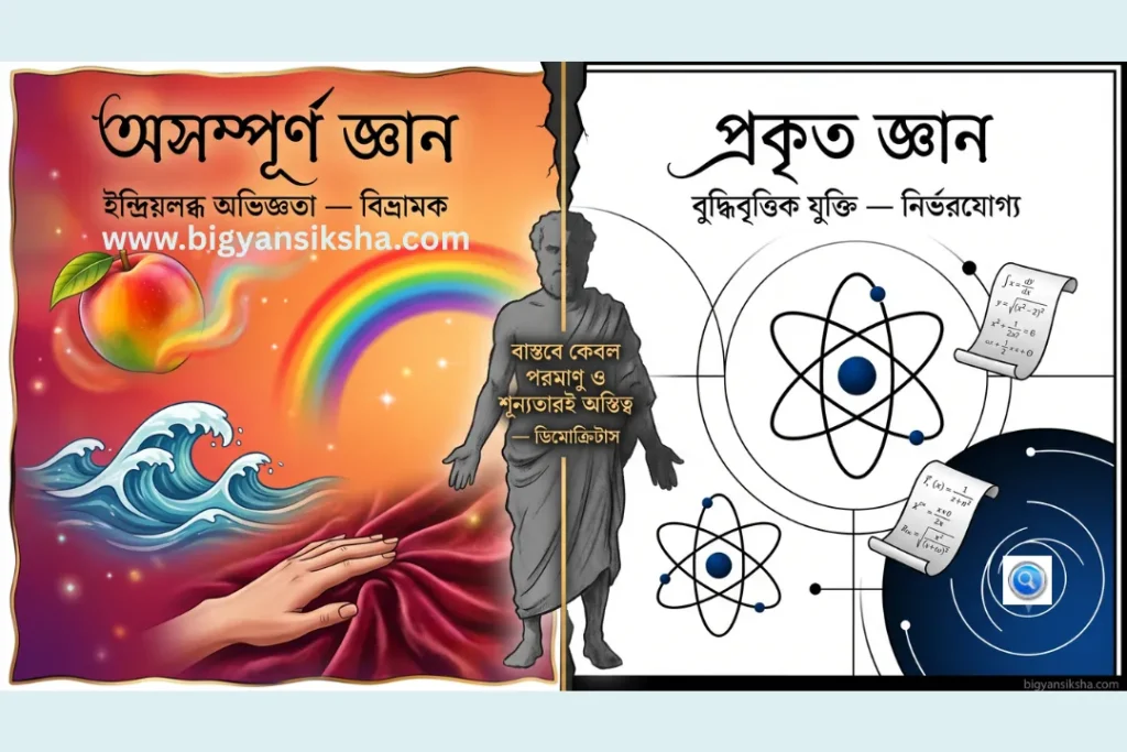 বাস্তবে কেবল পরমাণু ও শূন্যতারই অস্তিত্ব — ডিমোক্রিটাস