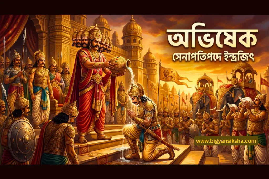 অভিষেক সেনাপতিপদ ইন্দ্রজিৎ মেঘনাদবধ
