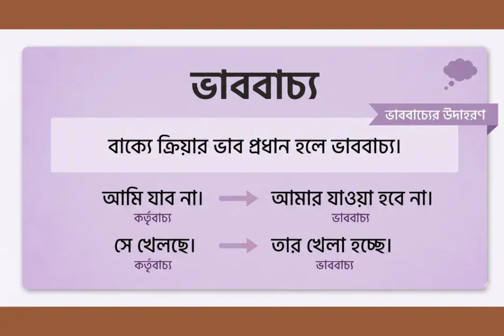 কর্মকর্তৃবাচ্য কাকে বলে, বাচ্যের শ্রেণিবিভাগ