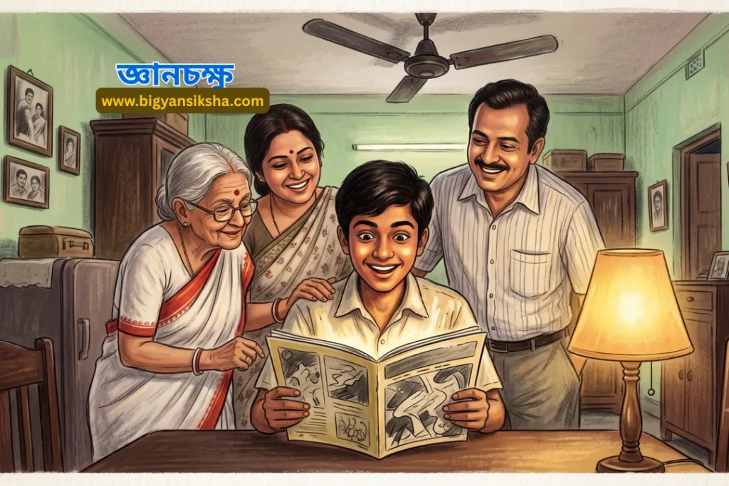 চিঠি_পত্রিকা হাতে আনন্দ