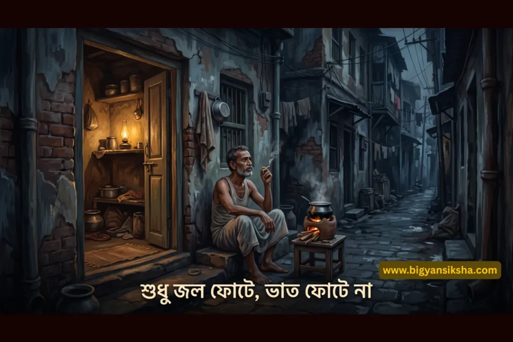 শুধু জল ফোটে, ভাত ফোটে না
