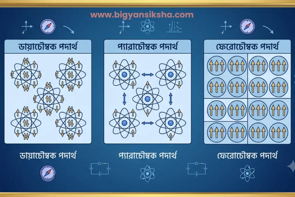 তড়িৎ প্রবাহের চৌম্বক ক্রিয়া ও চুম্বকত্ব