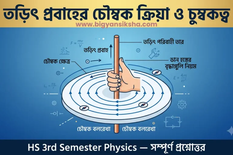 তড়িৎ প্রবাহের চৌম্বক ক্রিয়া ও চুম্বকত্ব - HS 3rd Semester Physics সম্পূর্ণ MCQ প্রশ্নোত্তর