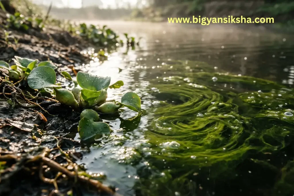 green-algae-village-pond-morning