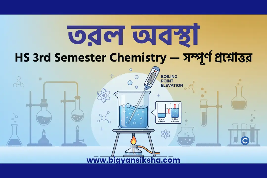 তরল অবস্থা রসায়ন (Liquid State) – HS 3rd Semester Chemistry সম্পূর্ণ MCQ প্রশ্নোত্তর